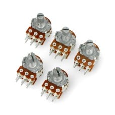 Rotary potentiometer 2x 500kΩ linear 1/8W - 5 pcs