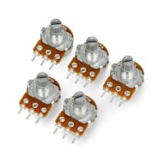 Rotary potentiometer 5kOhm linear 1/5W B5K - 5 pcs