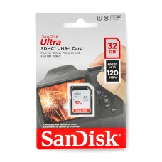 Atminties kortelė SanDisk Ultra microSDHC 32GB 120MB/s UHS-I U1 10 klasės su adapteriu