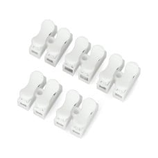 Savaime užsifiksuojanti elektros kaladėlė 2 kontaktų 2.5mm 250V/10A - 5 vnt