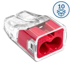 SCP2 B10 plug-in greitoji jungtis - 2 takeliai 4mm 32A/450V - Perfect Quick connector - 10 vnt.