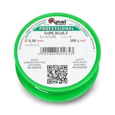 Solder Cynel LC99.3 100g/0.38mm - lead-free