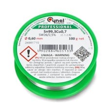 Solder Cynel LC99.3 SW26 100g/0.6mm - lead-free