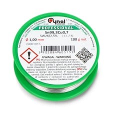 Solder Cynel LC99.3 SW26 100g/1mm - lead-free