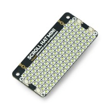 Scroll HAT Mini, 17x7 LED matrix, HAT for Raspberry Pi, Pimoroni PIM491