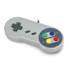 SNES - retro žaidimų valdiklis - spalvoti mygtukai