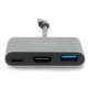 Hub - Multiport Natec Fowler Mini - USB-C PD - grey