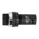 Rotary switch 30mm - for housing - 3 positions - black