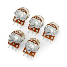 Rotary potentiometer 100kΩ linear with a switch 1/8W - 5 pcs