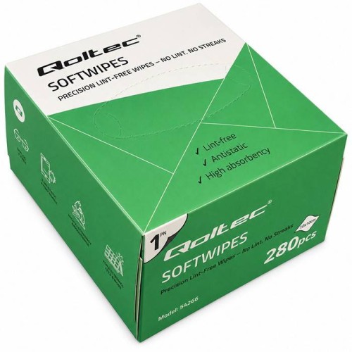 Dust-free fiber optic wipes - 280 pcs, - Qoltec 54266 Dust-free fiber optic wipes - 280 pcs, - Qoltec 54266