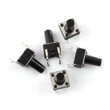 Mygtukinis jungiklis 6x6mm/13mm DIP - 5 vnt