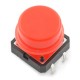 Tact Switch 12x12mm with cap - red mushroom - 5 pcs