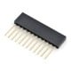 Cut-out socket 1x12 pins 2.54mm - vertical long