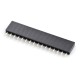 Cut-out socket straight 1x16 pins 2.54mm - vertical