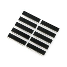 Cut-out socket straight 1x16 pins 2.54mm - vertical