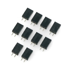 Shear socket 1x2 pins straight 2.54mm - vertical