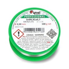 Solder Cynel LC99.3 SW26 100g/2.5mm - lead-free