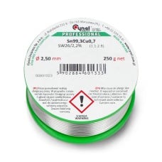 Solder Cynel LC99.3 SW26 250g/2.5mm - lead-free