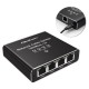 Tinklo skirstytuvas - Ethernet skirstytuvas mini komutatorius 1x4 RJ45 1000Mb/s - USB C - Qoltec 52293