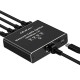 Tinklo skirstytuvas - Ethernet skirstytuvas mini komutatorius 1x4 RJ45 1000Mb/s - USB C - Qoltec 52293
