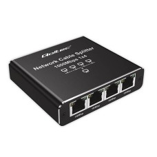 Network splitter - Ethernet splitter mini Switch 1x4 RJ45 1000Mb/s - USB C - Qoltec 52293