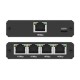Tinklo skirstytuvas - Ethernet skirstytuvas mini komutatorius 1x4 RJ45 1000Mb/s - USB C - Qoltec 52293