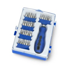 A set of Torx precision bits with a screwdriver - 31 pieces
