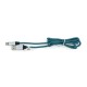 Tracer USB A - USB C 2.0 cable black and blue braid - 1m 