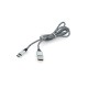 Tracer USB A - USB C 2.0 cable black and silver braid - 1m 