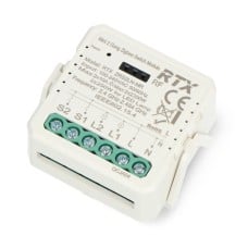 Tuya – 2 kanalų mini relė 10A – ZigBee – Android / iOS programėlė – RTX ZRS2LN-MR