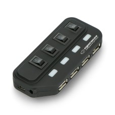 USB 2.0 Hub EA-127 4-port Esperanza with switches