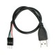 USB A cable 0.3m with plug 1x5
