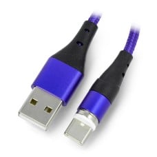 Magnetinis laidas USB A - C tipo USB - 1m - Akyga AK-USB-42