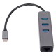 USB C Hub - 3xUSB A and Gigabit Ethernet - Akyga AK-AD-66 USB C Hub - 3xUSB A and Gigabit Ethernet - Akyga AK-AD-66