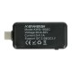 USB testeris Keweisi KWS-1802C srovės ir įtampos matuoklis iš USB C prievado - juodas