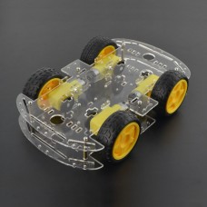 Chassis Rectangle 4WD 4-wheel robot chassis with DC Motor Drive