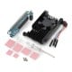 All-In-One - cooling fan with heat sink - aluminum - with PWM regulation + adapter - for Raspberry Pi 4B - Waveshare 22931