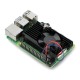 All-In-One - cooling fan with heat sink - aluminum - with PWM regulation + adapter - for Raspberry Pi 4B - Waveshare 22931