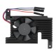 All-in-one - cooling fan with heatsink - aluminum - with PWM control - for Raspberry Pi 4B - Waveshare 22913
