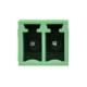 Male mounting strip, 2-pin, 3.5 mm raster, vertical, closed 