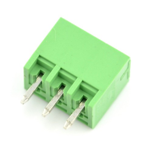 Male mounting strip, 3-pin, 3.5 mm raster, vertical, closed Male mounting strip, 3-pin, 3.5 mm raster, vertical, closed