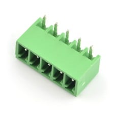 Male mounting strip, 5-pin, 3.5mm raster, angled, closed 