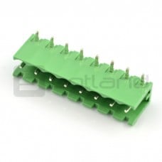 Male mounting strip, 8-pin, 5.08 mm pitch, angled, open 