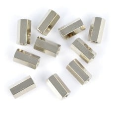 Žalvariniai atstumo tarpikliai - sidabriniai - 10mm - 10 vnt
