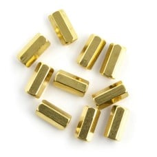 Brass Distance Sleeve - 10mm - 10 pcs