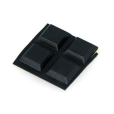 Self-adhesive square feet, low 12x12mm - 4 pcs