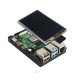 Raspberry Pi 3B juoda ABS dėžutė skirta naudoti su 3.5'' ekranu