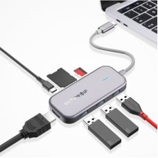 Blitzwolf BW-TH5 Šakotuvas USB-C į 3xUSB 3.0 HDMI USB-C PD SD microSD