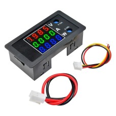 Voltmeter and ammeter 0-100V - 10A - 0.28” Red/Blue/Green - in housing