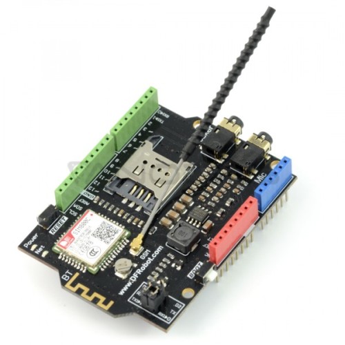 DFRobot SIM800C GSM/GPRS Shield V2.0 - Arduino Priedėlis 